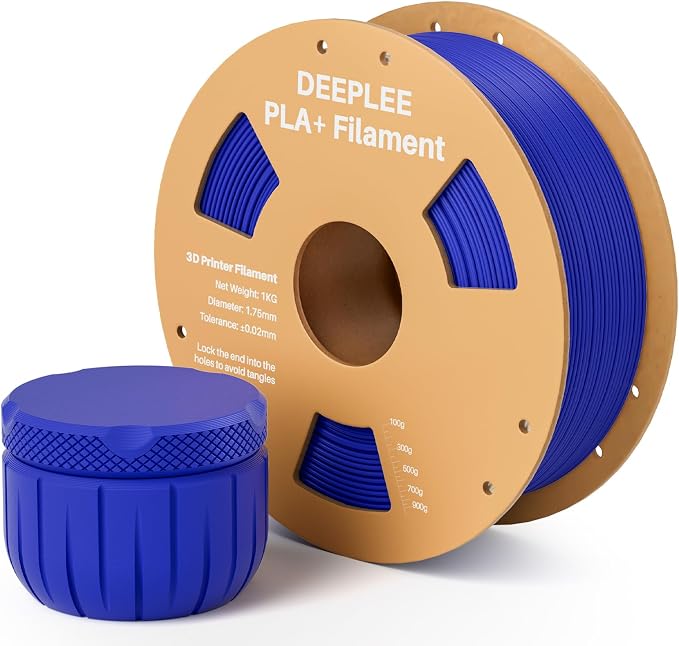 PLA+ 1.75mm 3D Printer Filament, PLA Plus with Dimensional Accuracy +/- 0.02mm, Higher Strength and Toughness, Neatly Wound, No Clogging, Fits for Most FDM 3D Printers, 1KG Dark Blue
