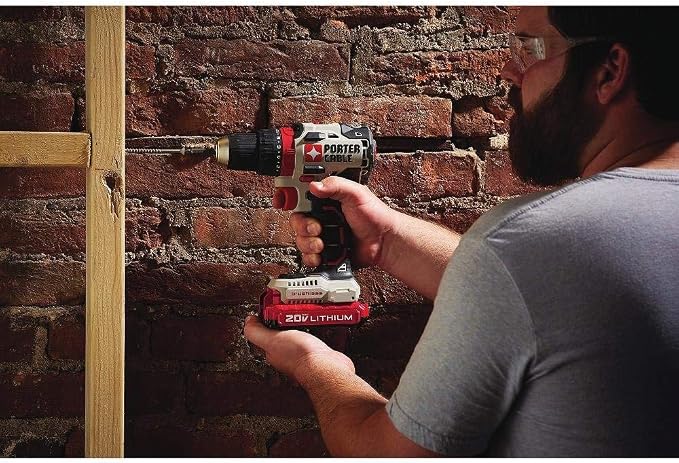 PORTER-CABLE 20V MAX Cordless Drill Driver Kit with 2 Batteries and Charger, 1/2 Inch (PCCK607LB)
