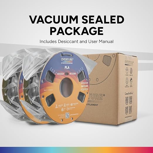 OVERTURE 2KG Bundle High Speed PLA Filament 1.75mm, Neatly Wound 3D Printer Filament 2 Pack 1kg Spool (2.2lbs) Rapid PLA, Fit Most FDM 3D Printers (Green+Yellow)