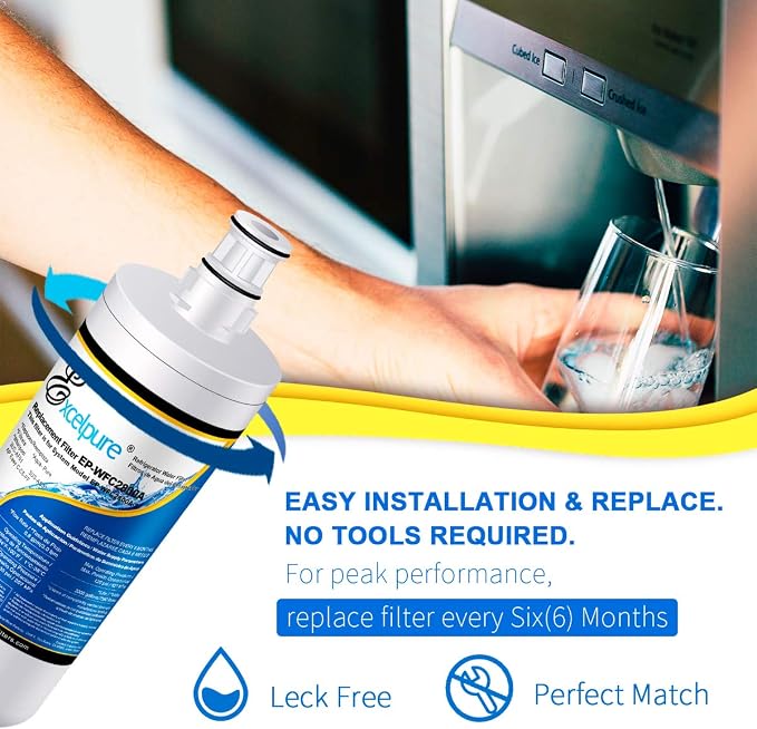 EXCELPURE 3US-AF01 Under Sink Water Filter Replacement for Filtrete Standard 3US-AF01 3US-AS01 Whirlpool WHCF-SRC WHCF-SUFC WHCF-SUF 3PACK