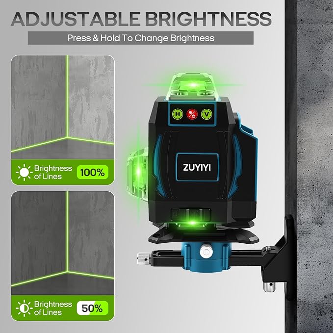 Laser Level with Tripod for Makita 18V Battery (NOT Included), 4x360° Self Leveling, Green 16 Lines 4D Laser Leveler Measuring Tool for Construction, Home Renovation, Picture Hanging