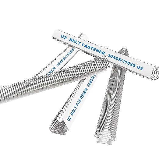 U2 Conveyor Belt Splicer 12'' Industrial Belt Fasteners 316 Steel Buckle Belt Lacing Pins for Conveyor Belt 300mm 12PCS
