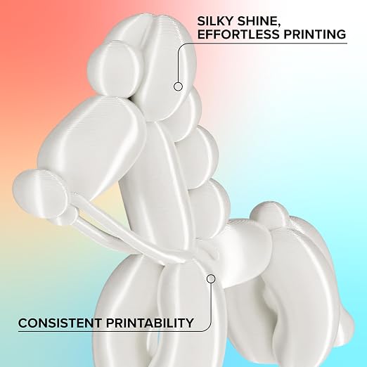 Polymaker Panchroma Silk PLA Filament 1.75mm for 3D Printing, 1kg, White | Neatly Wound, High-Gloss Finish PLA, Easy Print & Smooth Feeding, Compatible with Bambu Lab & Most 3D Printers