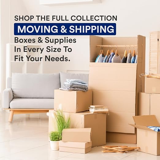 BOX USA Moving Boxes Large 23L x 17W x 12H 10-Pack - Corrugated Cardboard Box for Shipping, Mailing, Packing, Packaging and Storage