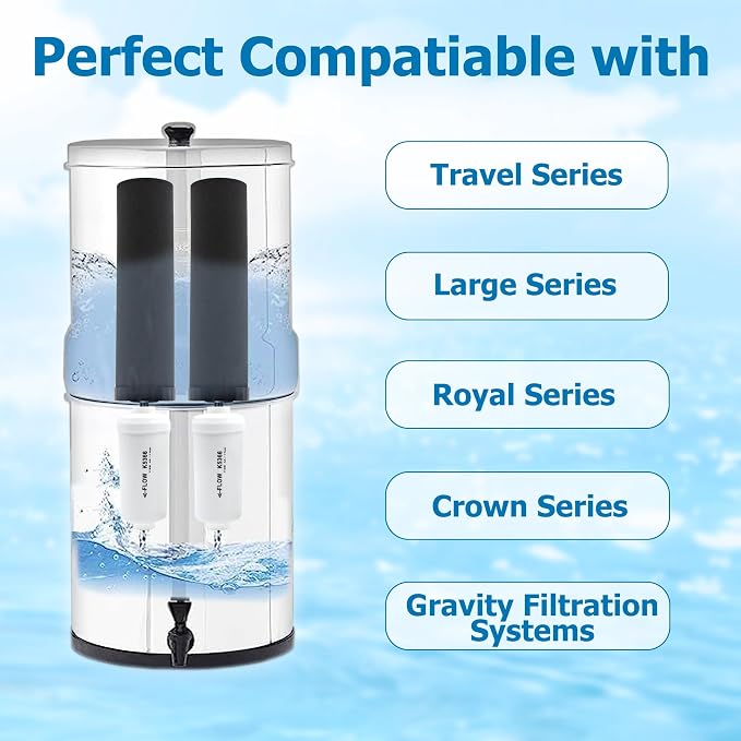 Gravity Water Filter Replacement for Berkey® BB9-2 & PF-2® Fluoride Filters