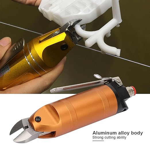 HS20 Air Scissors, Heavy Duty Pneumatic Nipper Tool Cutting Pliers for Iron Stainless Steel Plate Brass Wire (HS20-S5)