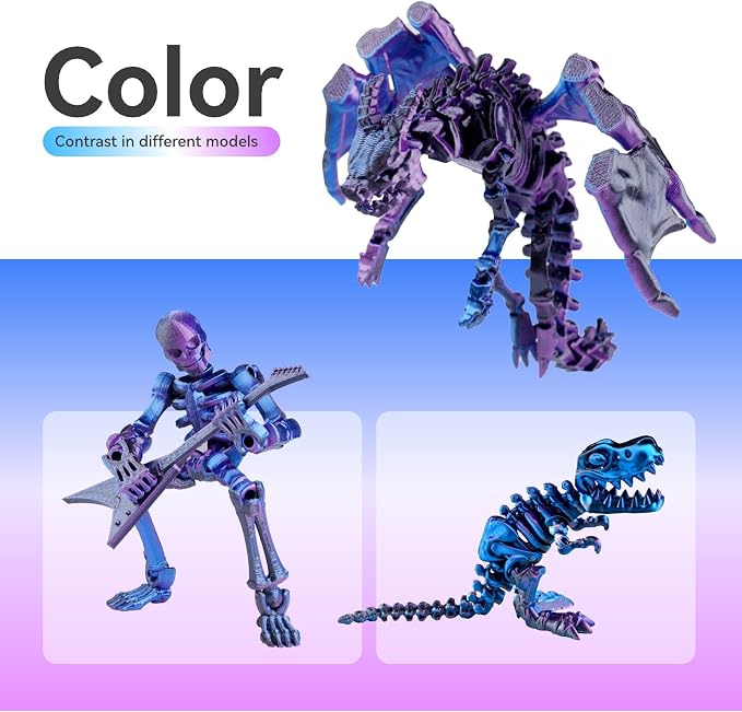 Chitu Systems Conjure Tricolor Silk PLA Filament, Christmas Black Blue Purple Filament, Using Reusable Spool Compatible with Bambu Lab Refill Filament, 1.75±0.02 mm 3D Printer Filament 1KG/2.2lb