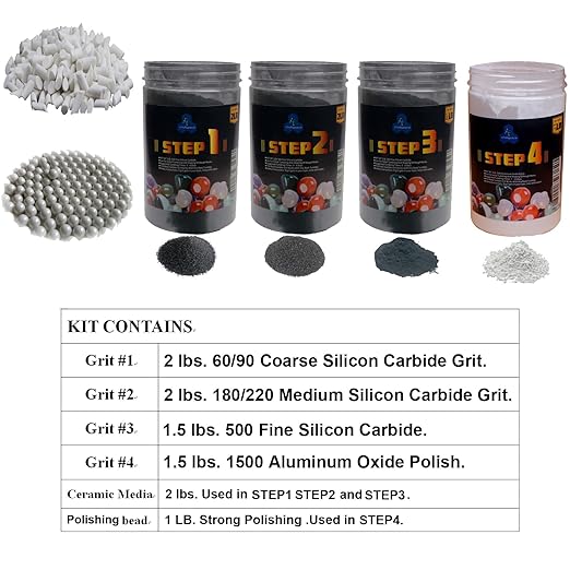 10 Pounds Rock Tumbler Grit Refill - Rock Polishing Grit Media Kit