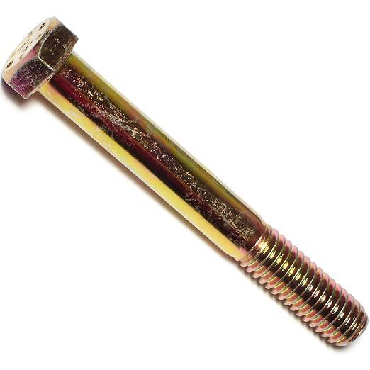 Hard-To-Find Fastener Grade 8 Hex Cap Coarse Large Bolts, Midwest Assortment Refill, Steel Hex Bolts for Construction, Home Improvement , 3/8-16 x 3 - Inch, Pack of 5