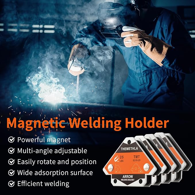 Welding Magnets 25 LBs-4 Pieces Magnetic Welding Holder Set, Holding Power Welding Accessories
