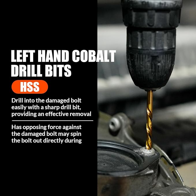 Coobeast 62Pcs Screw Extractor Set with Left Hand Drill Bit, Bolt Extractor Kit Heavy Duty, Easy Out Extractor Socket Set for Broken Nuts Bolts, Stripped Screw Remove with Portable Case