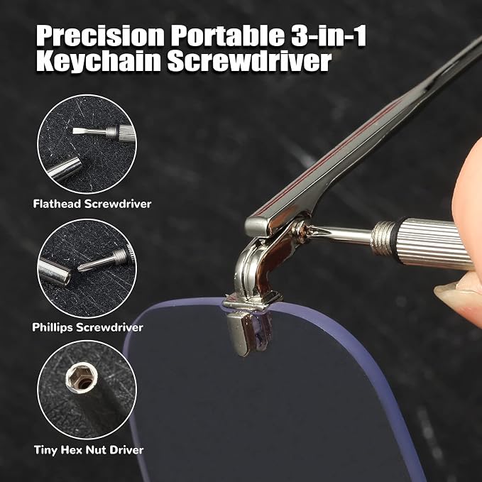 Round & Nylon Jaw Eyeglasses Frame Pliers Bundle with 6 Inches Optical Trident Pliers Professional Eyeglasses Adjusting Frame Pliers, Eyeglass Repair Kit with Eyeglass Repair Screwdriver