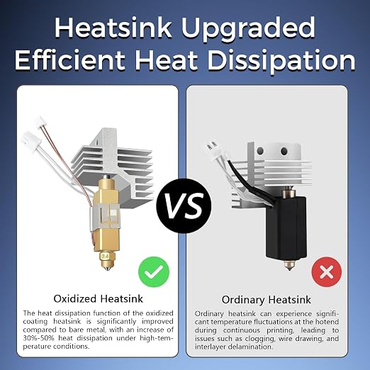 3PCS for Centauri Carbon 2/CC2 Ceramic Hotend 0.4mm Hardened Steel Brass Nozzle- 3D Printer Extruder Hot End/Printhead Silicone Sock, Heatsink, Heating Cartridge Thermister (Not for Centauri Carbon)