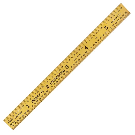 PEC Tools Flexible 6-inch Titanium Nitride (TiN) Coated High Precision Carbon Steel Machinist Rule, Extreme Scratch Resistant, Imperial Scale Graduations 1/8", 1/16", 1/32", 1/64" (4R), Made in USA
