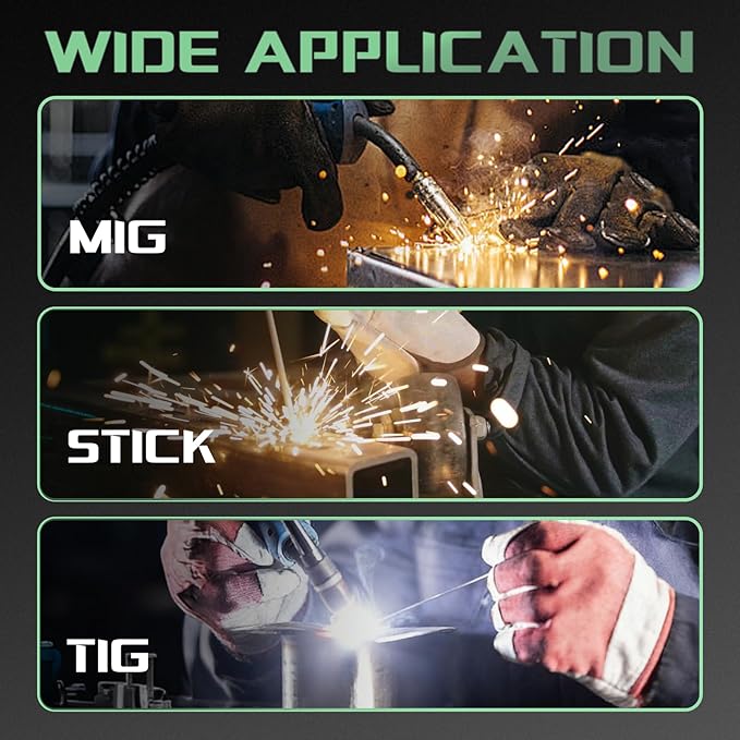 1/1/1/1 Large Viewing Auto Darkening Welding Helmet True Color Solar Powered Weld Hood Wide Shade 4/9-13 for TIG MIG Arc