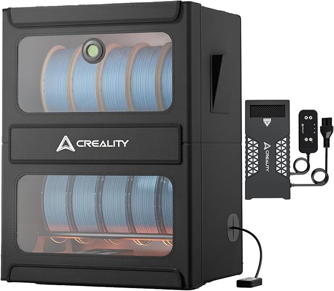 Creality Multi-Roll Filament Dryer, Filament Storage Box with Heating for 3D Printer Filament 10kg Spool, Detachable Heating Module, Fast Heating to 70°C, Fireproof Moisture-Proof for PLA PETG ABS TPU