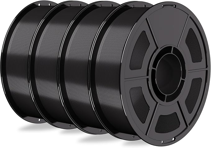 iSANMATE HF PETG Filament 1.75mm 4KG Bundle,High Speed PETG 50-400MM/S 3D Printer Filament,Strong Toughness,for Bambu Lab 3D Printers,AMS,AMSLite,4KG PETG Black