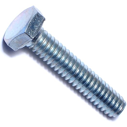 Hard to Find Fastener Tap Hex Bolts, Durable Corrosion-Resistant Steel Hex Head Bolt for Home Improvement, DIY, Construction, 1/4-20 x 1-1/4, Pack of 100