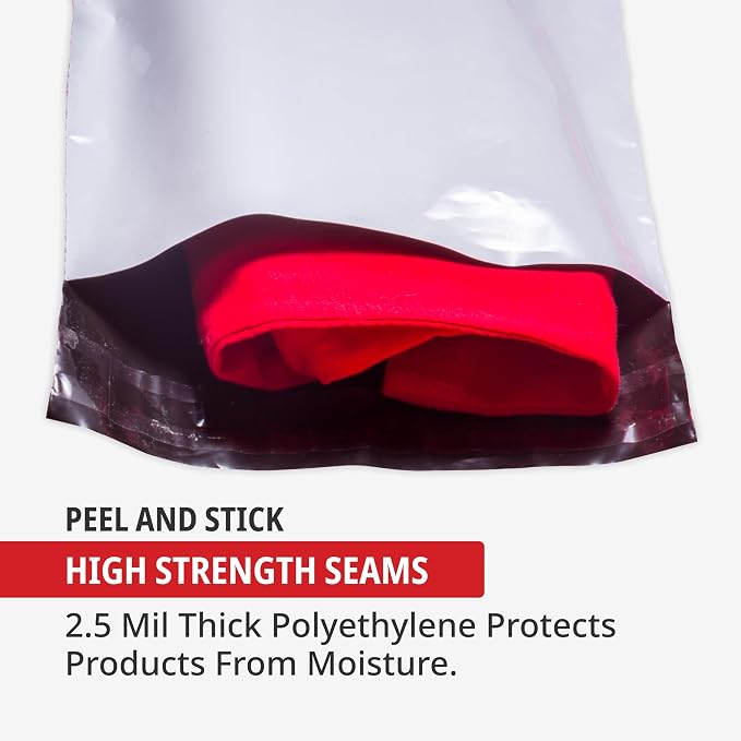 Clear Resealable Poly Bags with Suffocation Warning (400 Pack) - 4 Sizes: 4x6, 5x7, 6x9, 8x10 - Self-Seal Plastic Sleeves for Packaging