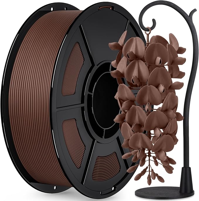 IEMAI Matte PETG Filament 1.75mm Brown 1kg, Smooth Matte Finish 3D Printer Filament with Minimal Layer Lines & Low Warping, +/-0.02mm Dimensional Accuracy