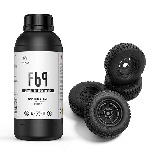 RESIONE F69 Flexible 3D Printer Resin 1Kg – 405nm UV-Curing Silicone Rubber-Like Photopolymer for DLP, LCD & MSLA Printers, Ideal for High-Resolution 3D Printing