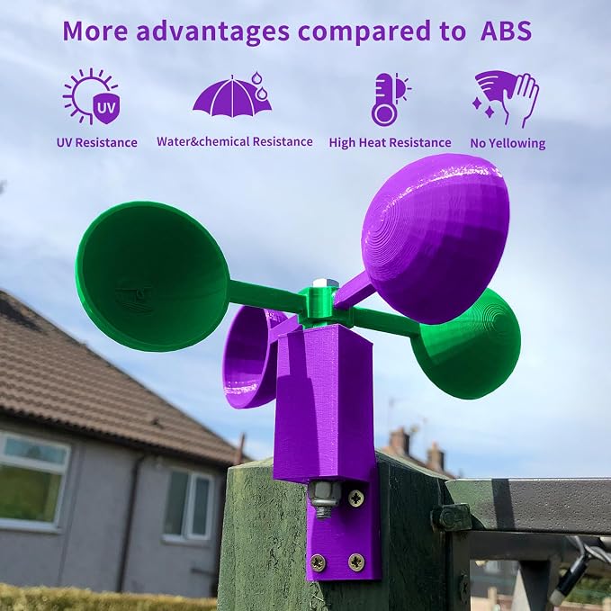 ASA Filament 1.75mm, UV/Heat Resistant/Weather Resistant ASA 3D Printer Filament, Perfect for Printing Outdoor Functional Parts, Purple Filament 1kg(2.2lbs) Spool
