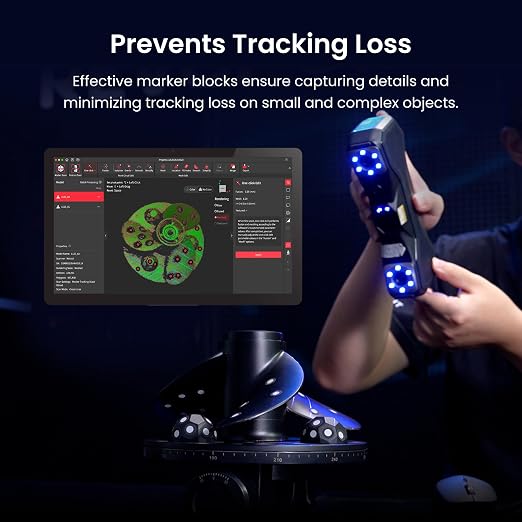 Revopoint 4 Pieces 3D Magnetic Pyramid Marker Kit for 3D Scanning, 3D Scanning Markers for 3D Scanners, 3D Tracking Dots for Preventing Tracking Loss and Enhance Accuracy, 3D Reference Point Marker