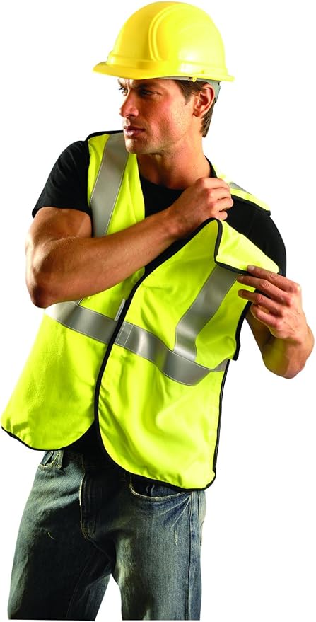 Occunomix LUX-SSBRPFR-Y2X Premium Flame Resistant 5 Point Break-Away Solid Vest, HRC 1, XX-Large, Yellow