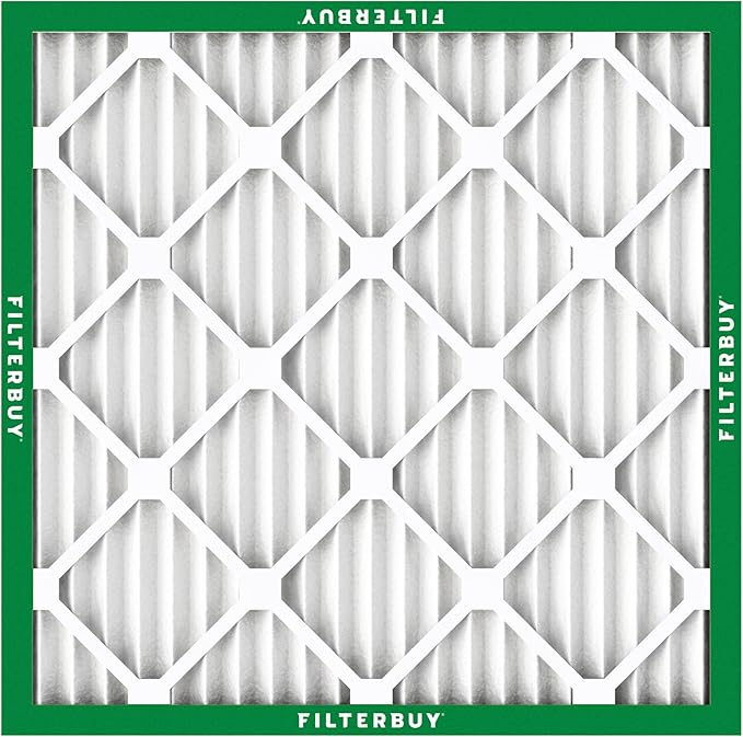 Filterbuy 12x12x1 Air Filter MERV 8 Essential Dust & Allergy Defense (6-Pack), Electrostatic Pleated HVAC AC Furnace Filters Replacement, Made in USA (Actual Size: 11.75 x 11.75 x 0.75)