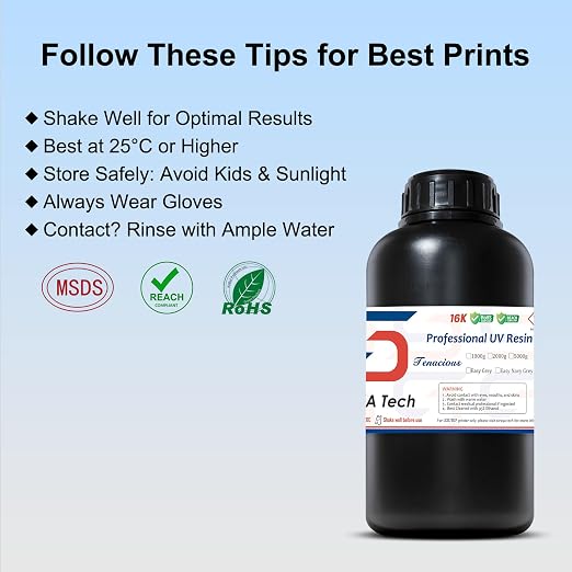 Siraya Tech Tenacious Easy Navy Grey 3D Printer Resin, Easy-to-Print Flexible Resin with High Impact Resistance, Great Resolution, and High Toughness - No Mixing Needed, Perfect for MSLA/DLP/SLA, 1kg