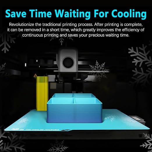 JUUPINE OMG Glacier Cool Plate for Kobra S1 Build Plate for KX Room Temperature Printing Spring Steel Hot Bed for Anycubic Cobra S1/S1 Combo Kobra X Kobra 4 Build Plate ACE Pro 3D Printer Platforms