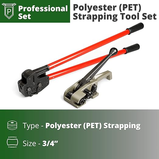 IDL Packaging PRO Strapping Tool Set for 3/4" Polyester (PET) Strapping – Best-in-Class Teknika MUL-320 Tensioner and MUL-381 Sealer – High-Performance Packaging Strapping Tool Kit