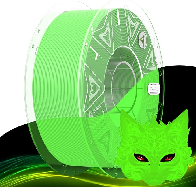 Official Creality Hyper PLA 3D Printer Filament, Glow in The Dark Filament, Luminous PLA 1.75mm, Best with UV Lamps, RFID Filament Fit Most FDM 3D Printers, 1KG Spool (2.2 lbs)