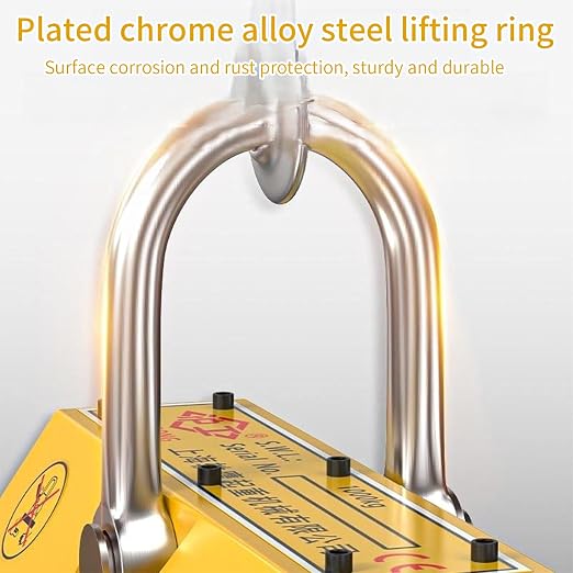 440 lb/200kg Magnetic Lifter, Permanent Magnetic Lifter with Release, for Lifting Plate Steel, Board, Used in Shop Crane, Hoist, Board