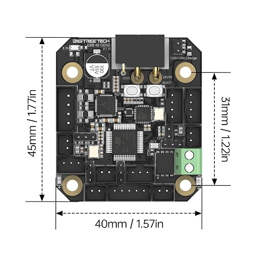 BIGTREETECH EBB 42 GEN2 Extruder Breakout Adapter Board Support CAN & USB Communication for Nema14 42mm Stepper Motor