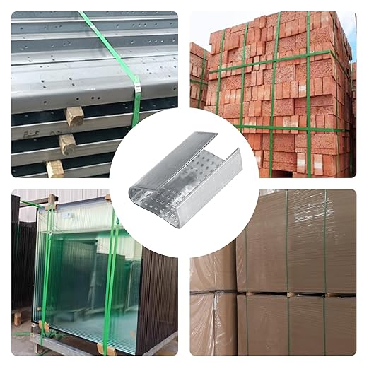Open Serrated Strapping Seals for 1/2" Polyester Poly Polypropylene Strap Pallet Banding Clips(1000)