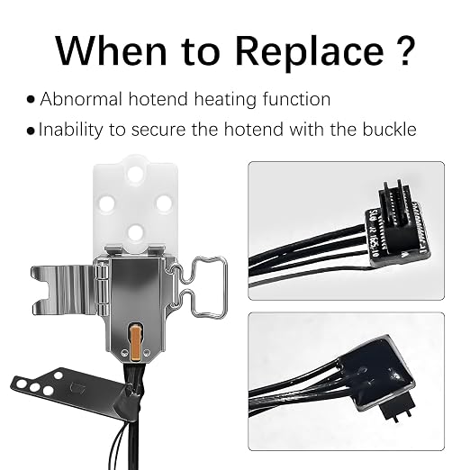 Original H2C/H2D Left Hotend Heating Assembly for Bambu Lab H2D/H2C 3D Printers, Quick Hotend Replacement, Metal & Ceramic Construction