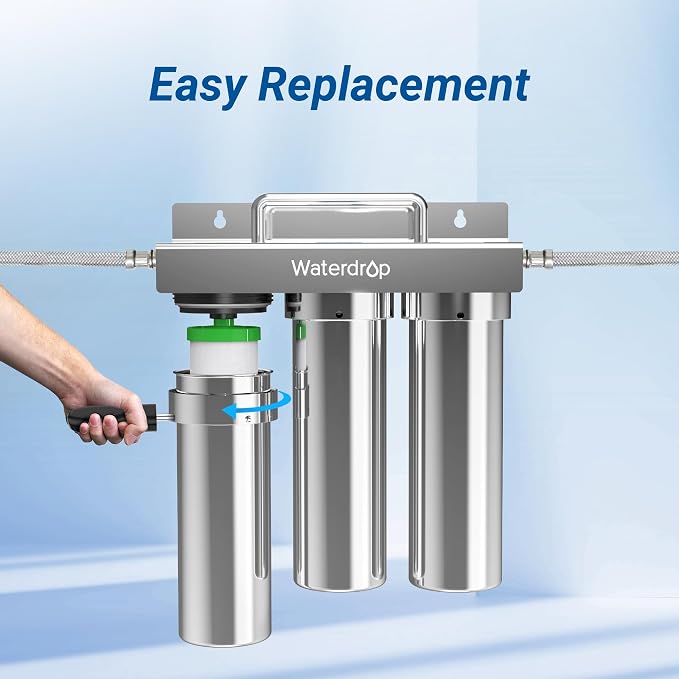 Maxblue TST Replacement Filter, Replacement for Waterdrop TST-UF & TST-B Under Sink Water Filter, 1 Year Compo Pack, P1+U2+C3