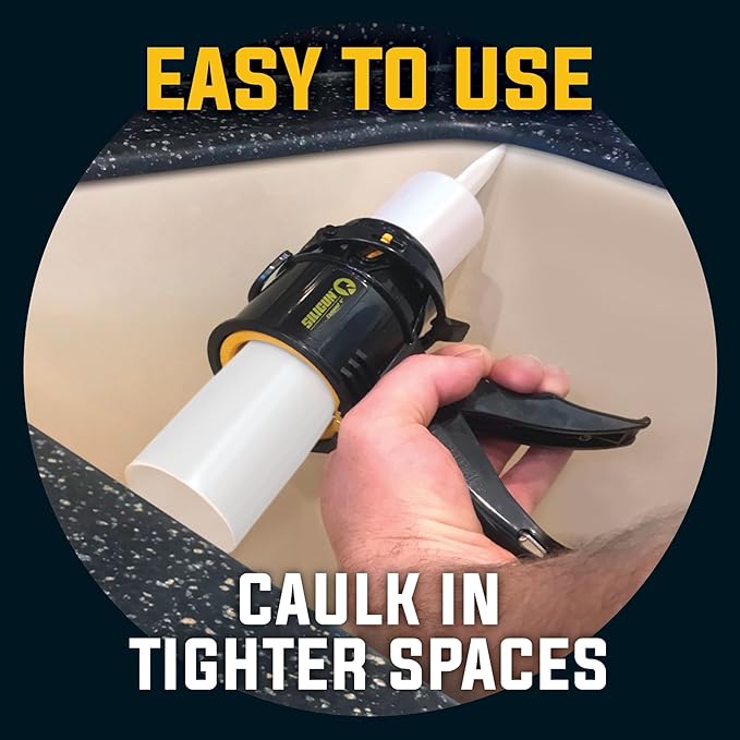 SILIGUN™ Gen-3 Compact Caulking Gun - No Drip Caulk Gun - Patented Design - Lightweight ABS Frame - Works with All 10 oz Tubes (6 PCS)