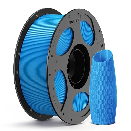 ANYCUBIC PLA 3D Printer Filament, 3D Printing PLA Filament 1.75mm Dimensional Accuracy +/- 0.02mm, 1KG Reusable Spool (2.2 lbs), Cyan