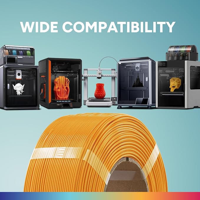 OVERTURE High Speed PLA Filament Refill 1.75mm, Rapid PLA Spoolless 3D Printing Filament, 1kg (2.2lb) Refilament for Bambu Lab, Accuracy +/- 0.02mm, Fit Most FDM Printers (Royal Gold)