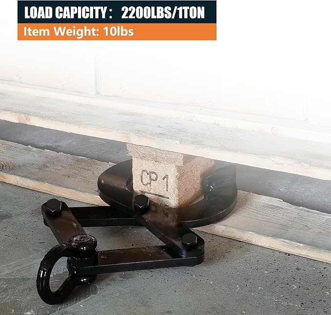 Pallet Puller Clamp 2200lbs 1 Ton Small Tree Puller Tool, Stump Puller, Pallet Grabber Black, Compatible with Chain/Strap with Hooks for Lifting/Pulling