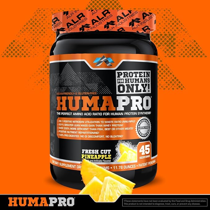 ALR Industries HumaPro Essential Amino Acid Formula | EAA Protein Supplement | Supports Muscle Recovery & Performance | Vegan, Gluten Free | | 45 Servings (Fresh Cut Pineapple)