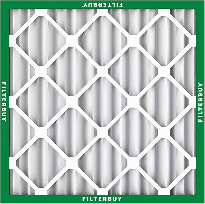 Filterbuy 16x16x2 Air Filter MERV 8 Essential Dust & Allergy Defense (2-Pack), Electrostatic Pleated HVAC AC Furnace Filters Replacement, Made in USA (Actual Size: 15.50 x 15.50 x 1.75)