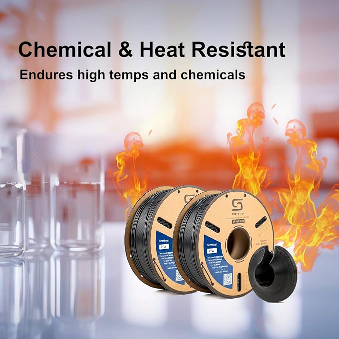 Siraya Tech Fibreheart PPA 3D Printing Filament - High Performance Polyphthalamide Nylon, Extreme Strength & Heat Resistance for Industrial & Engineering Applications - 1kg (2.2lbs) 1.75mm