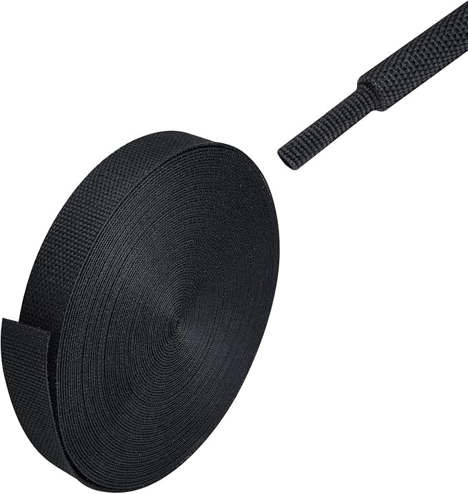2 to 1 Heat Shrink Abrasion Resistant Woven Tubing 3/8" ID-300inch | Braided Sleeving Shrinkable Fabric Shrink Tubing Loom Protector for Auto Amp Cable Sheath/Wire Harness Wrap