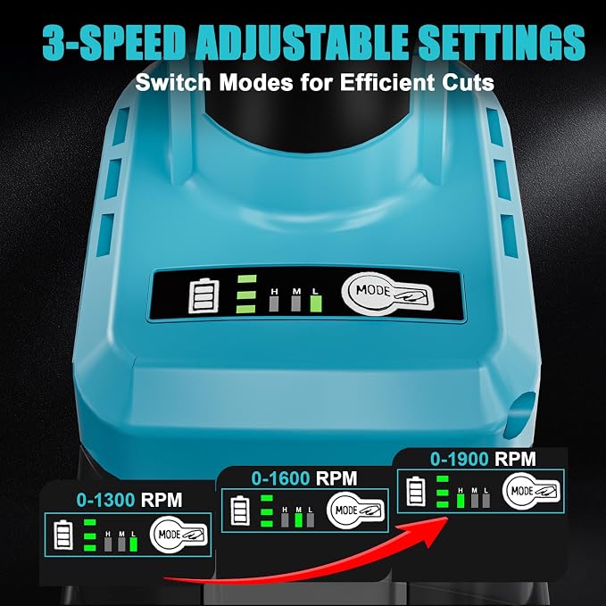 MtiolHig Cordless Metal Nibbler Compatible with Makita 18V Battery, 18-Gauge Electric Nibbler with Assist Handle & 2 Blades, 1900RPM Brushless Metal Cutter for Stainless Steel(Tool Only)