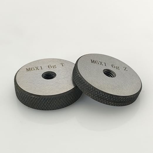 Tools Thread Ring Gauge M6-1.0 6g, for External Thread with NOT GO Side and GO Side，Two Piece