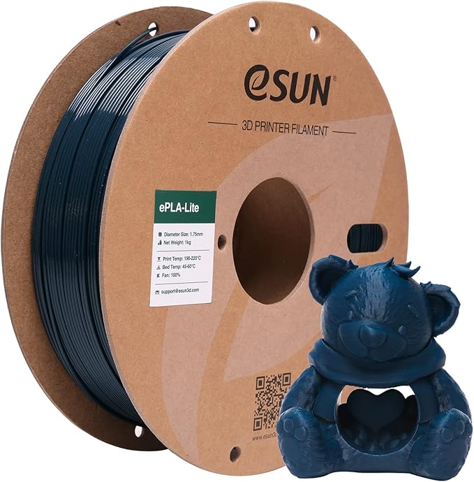 eSUN PLA Filament 1.75mm, High Toughness 3D Printer Filament Upgraded PLA Filament, Dimensional Accuracy +/- 0.03mm, 1KG Cardboard Spool (2.2 LBS) 3D Printing Filament for 3D Printers, Green