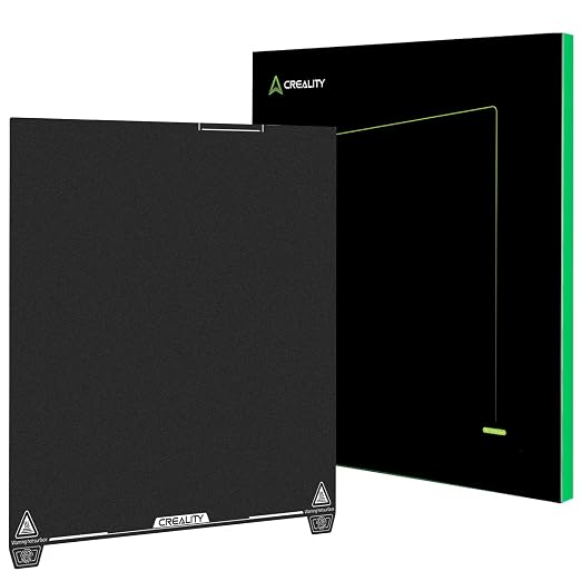 Creality Official K2 Plus Build Plate, 370x370mm Epoxy Resin Surface Magnetic Flexible Removable Spring Steel Printing Plate 3D Printer Bed Plate (Without Magnetic Base)